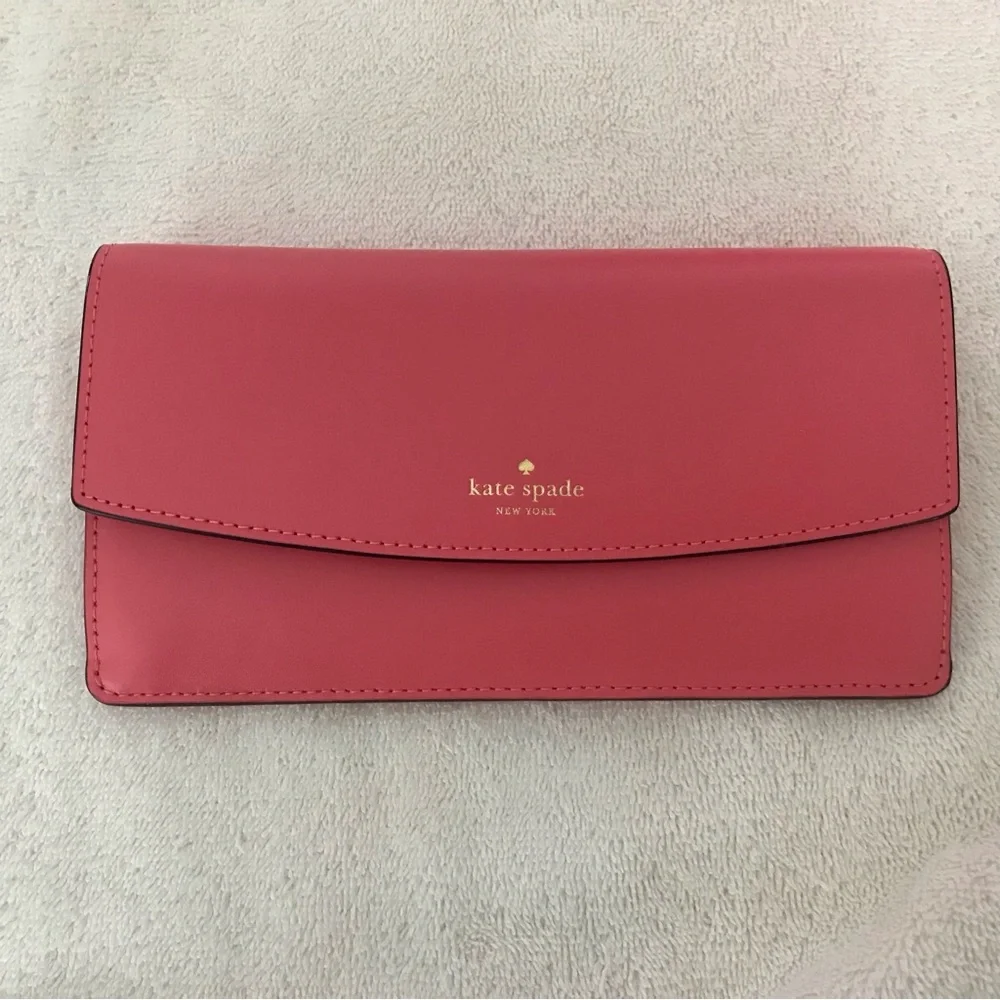 NWOT - Kate Spade Laurel Way Pink Blush Zip Wallet Soft Guava